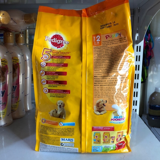 Combo 2 gói Thức ăn chó con pedigree puppyl 480g và gói 1,5kg